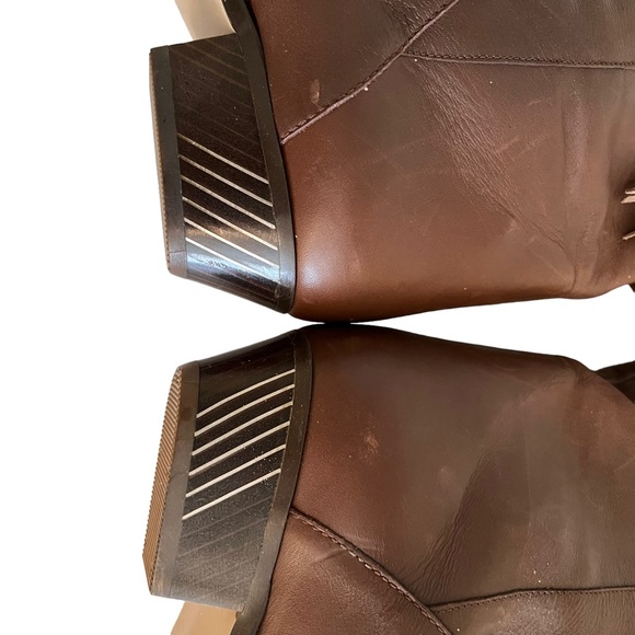 Salamander Brown Leather Western Style Boots with Fringe Detail 6.5 NEW - Picture 10 of 14